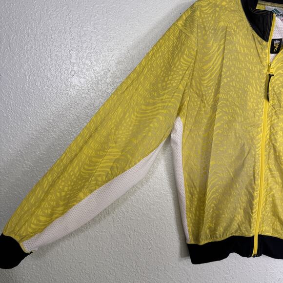 Vintage Adidas Equipment Jacket Mens Medium Zip Up Windbreaker Retro 90s Yellow - Picture 8 of 12